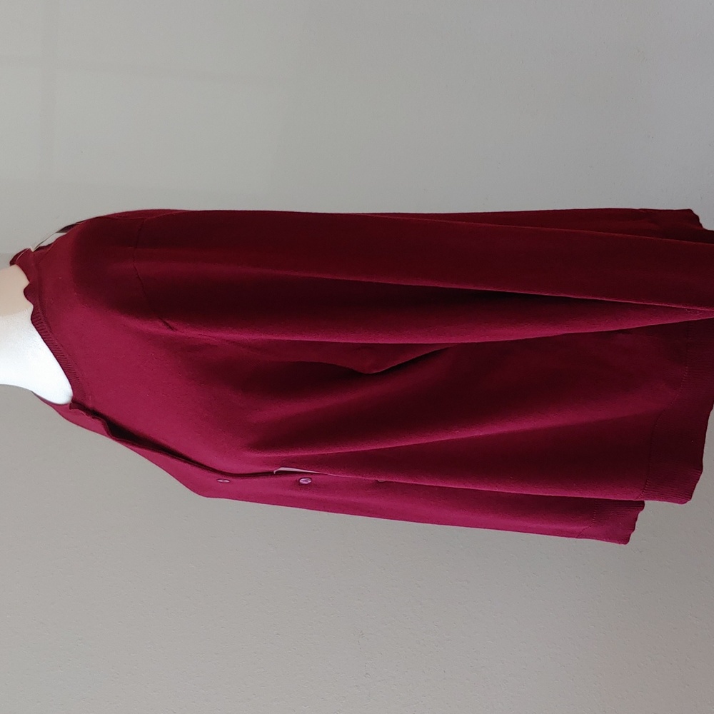 Karen Scott Women's Merlot Red Cardigan Long Sleeves Size XL NWT - Picture 4 of 17